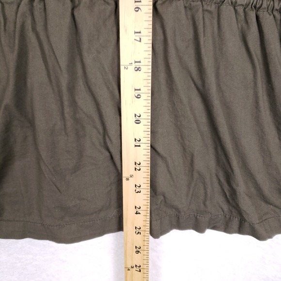 Iris Utility Jacket Hooded Cinched Waist M Olive Green Fall Layering Chore Coat - Picture 9 of 9